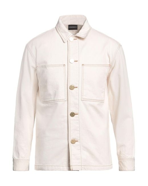 Emporio Armani White Denim Outerwear for men