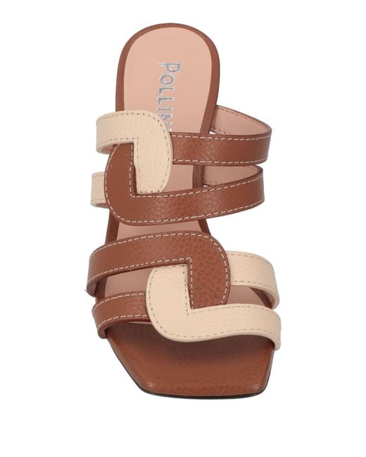 Pollini Pink Sandals Leather