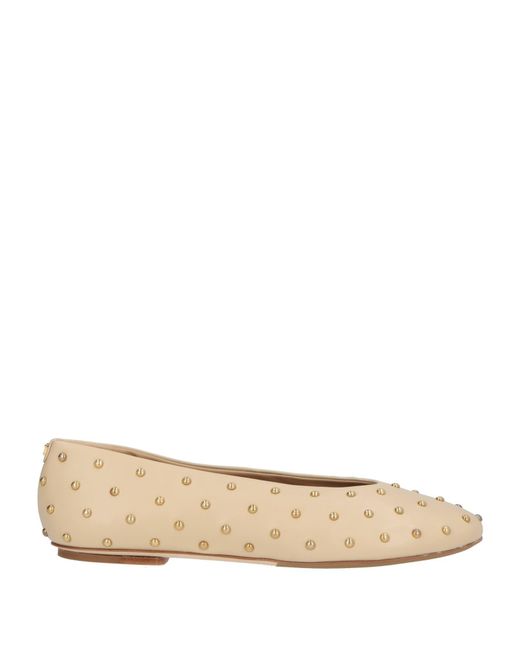 Sergio Rossi Natural Ballet Flats Leather