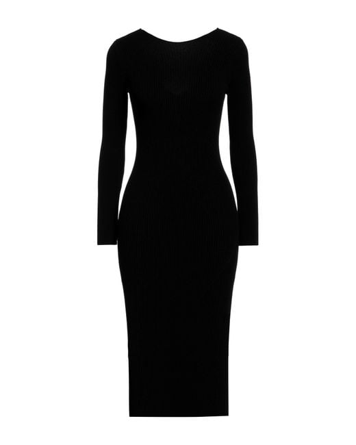 Anna Molinari Black Midi-Kleid