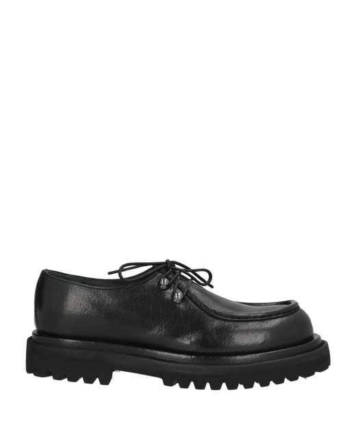 Officine Creative Black Lace-Up Shoes Leather