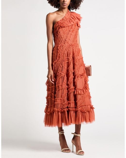 Needle & Thread Red Midi Dresses