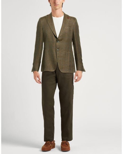 Isaia Green Blazers for men