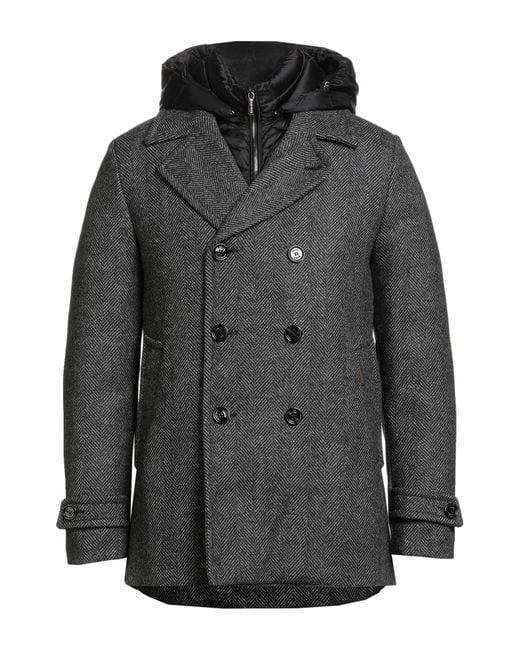 Moorer Black Charcoal Puffer Virgin Wool, Wool, Acrylic, Elastane for men