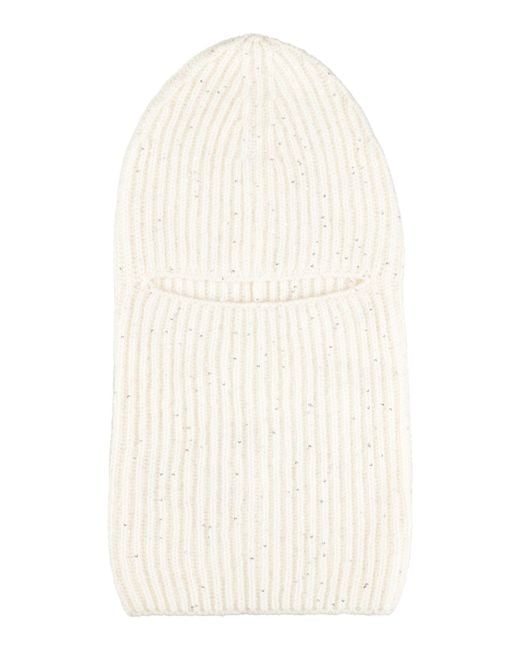 Fabiana Filippi White Hat Virgin Wool, Silk, Cashmere, Alpaca Wool, Polyester