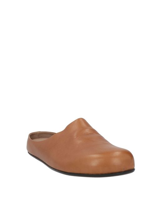 Pomme D'or Brown Mules & Clogs