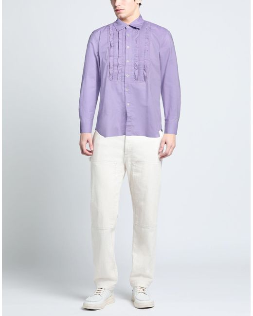 PT Torino Purple Light Shirt Cotton for men
