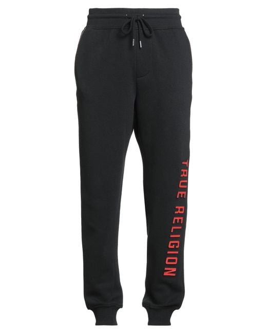 True Religion Black Pants Cotton, Polyester for men