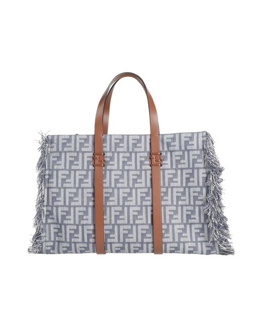 Fendi Blue Handbag Textile Fibers