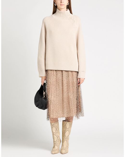 Liu Jo Brown Midi Skirt Polyester
