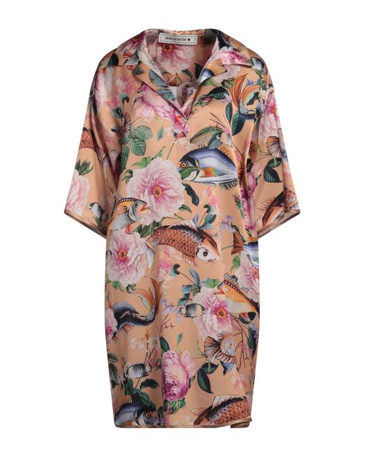 Shirtaporter Multicolor Mini Dress Silk, Elastane