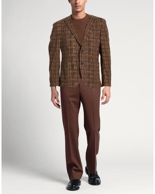 Baldessarini Brown Blazer Polyester, Viscose, Polyamide, Elastane for men
