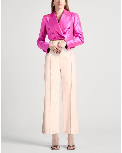 Giambattista Valli Pink Pants Cotton, Polyester