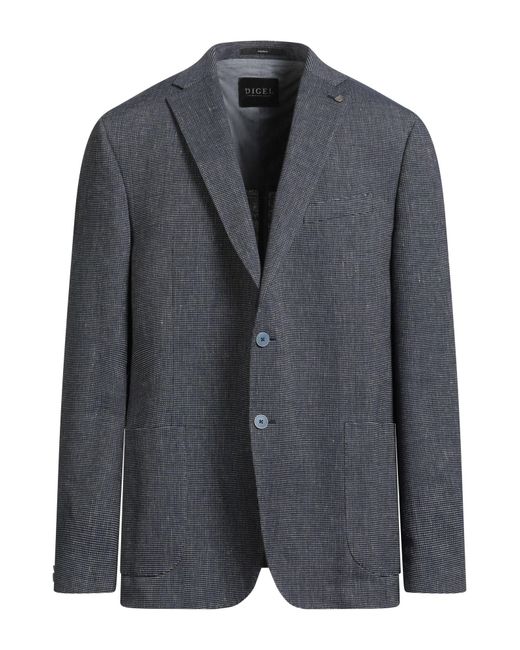 DIGEL Gray Blazer Cotton, Linen, Polyester, Elastane for men
