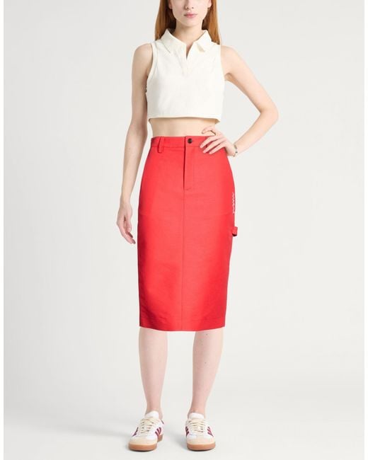 Marni Red Midi Skirt
