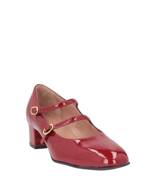 Bianca Di Red Brick Pumps Leather