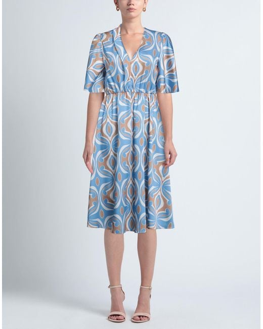 Biancoghiaccio Blue Midi Dress