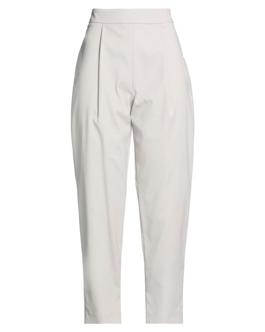Eleventy White Light Pants Cotton, Polyacrylic, Elastane