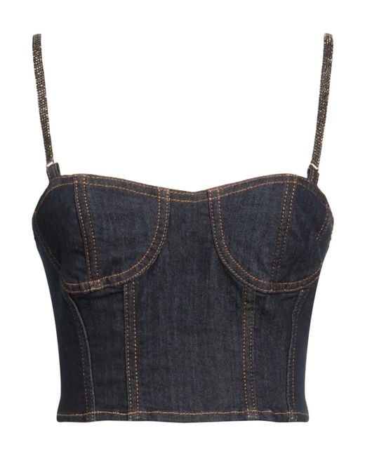 Liu Jo Gray Top Cotton, Polyester, Elastane
