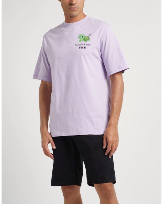MSGM Purple T-shirt for men