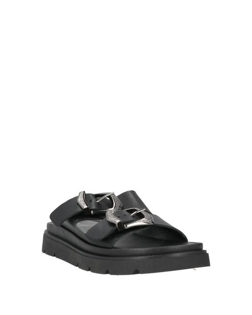Divine Follie Black Sandals Cowhide