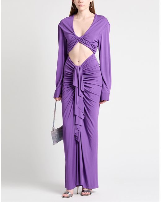 Christopher Esber Purple Maxi Dress Viscose