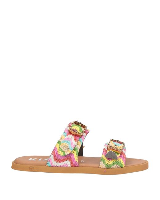 KIANID Pink Sandals Textile Fibers