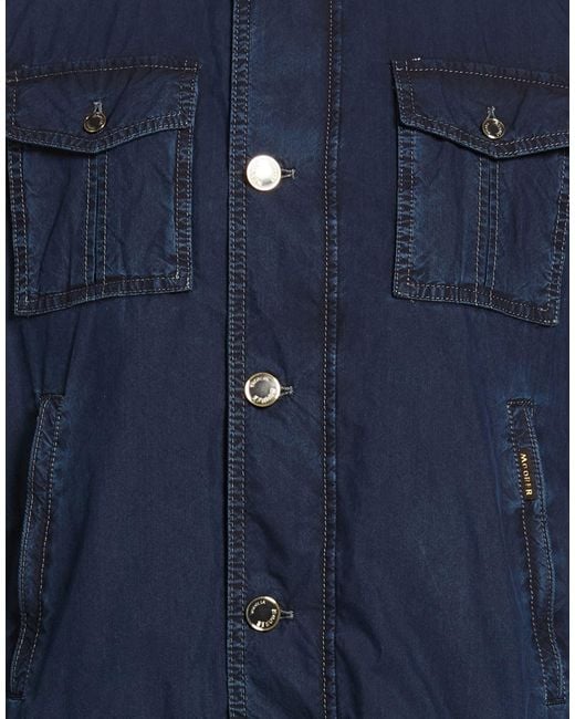 Moorer Blue Jacket Cotton, Polyamide for men