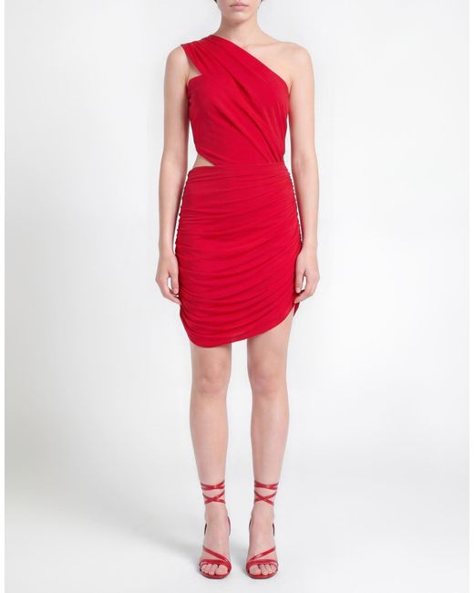 Alex Perry Red Mini Dress Recycled Polyester, Elastane