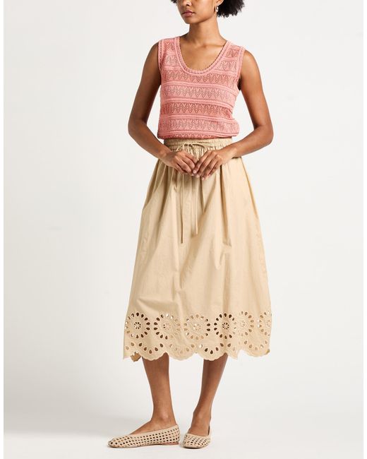 MEIMEIJ Natural Midi Skirt