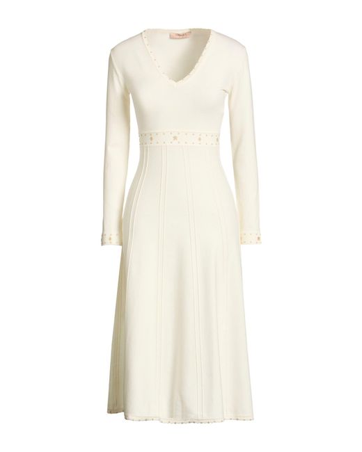 Twinset Natural Midi Dress