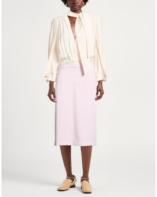 Elisabetta Franchi Pink Lilac Midi Dress Viscose, Polyester, Elastane