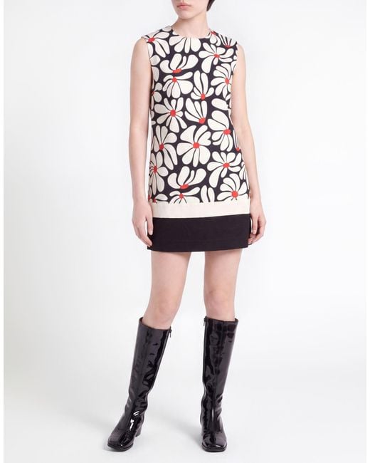 MSGM White Mini Dress Cotton, Elastane
