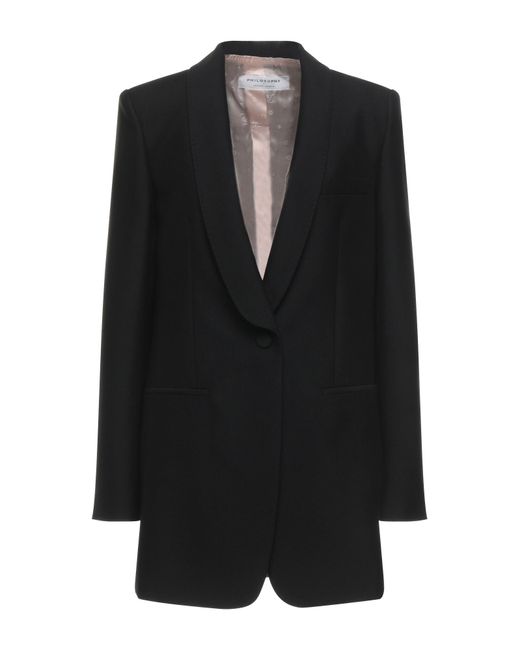 Philosophy Di Lorenzo Serafini Black Blazer Virgin Wool, Polyester