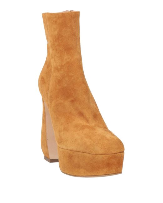 Sergio Rossi Brown Camel Ankle Boots Leather