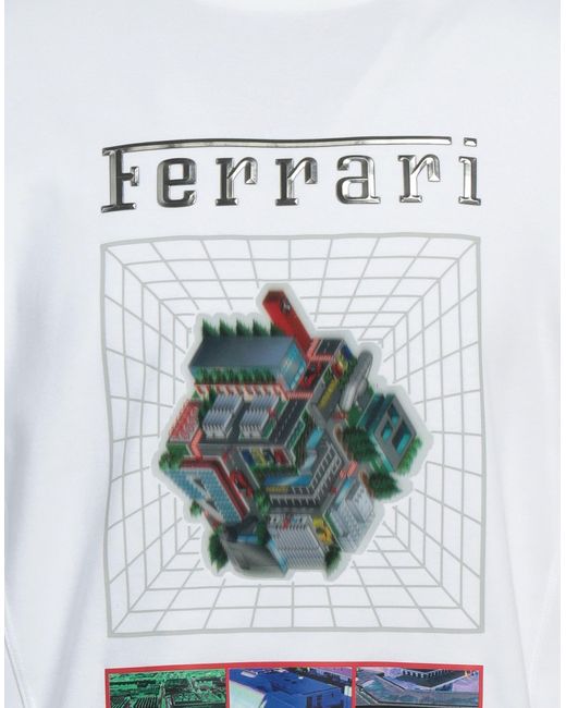 Ferrari White Sweatshirt for men