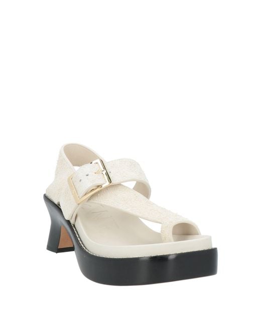 Loewe White Thong Sandal