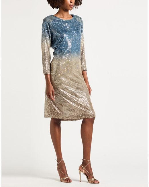 Shirtaporter Blue Midi Dress Polyester
