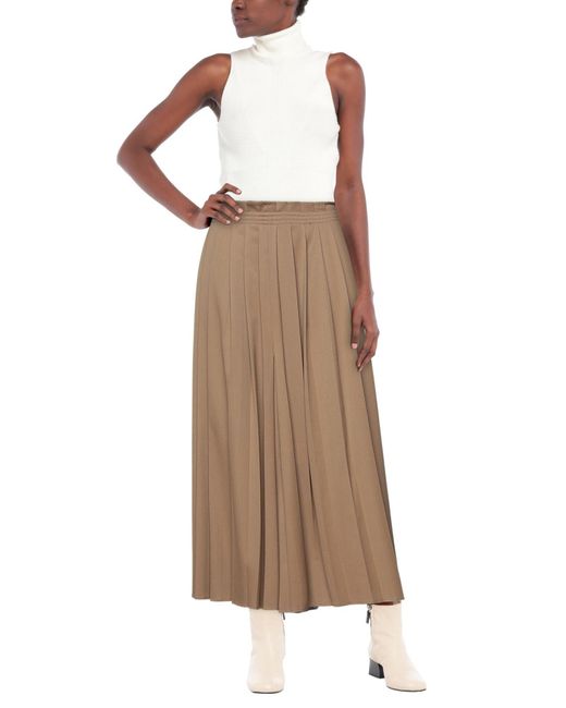 MM6 by Maison Martin Margiela Brown Camel Pants Polyester, Virgin Wool, Elastane