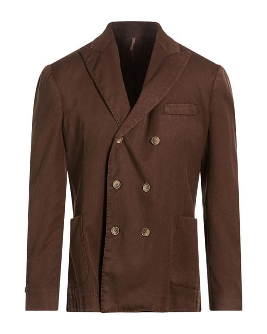 Santaniello Brown Blazer Wool for men