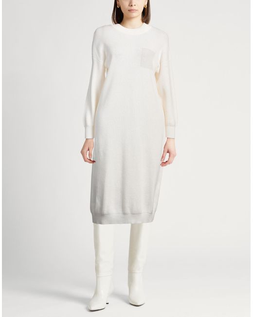 Peserico White Midi Dress