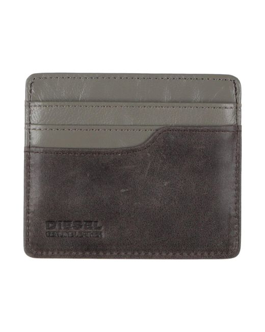 DIESEL Gray Cardholder for men