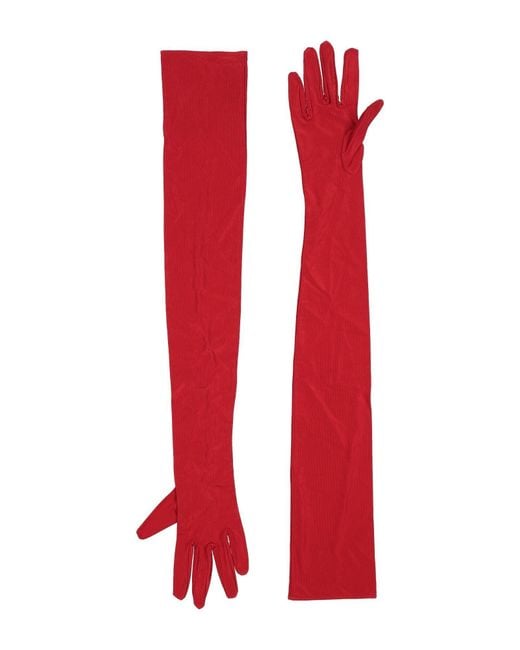 Alexandre Vauthier Red Gloves Viscose, Elastane