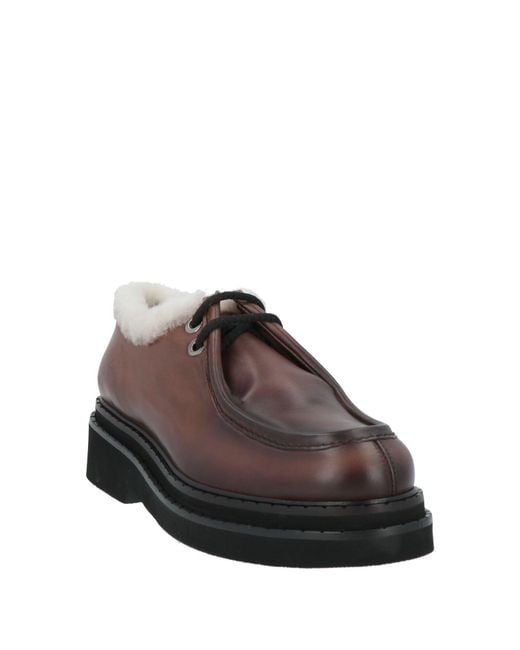 Pons Quintana Brown Lace-Up Shoes Leather
