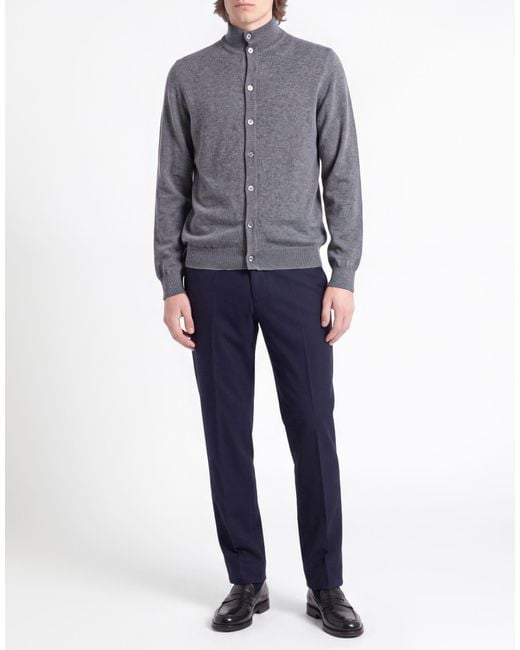 Fedeli Gray Cardigan for men