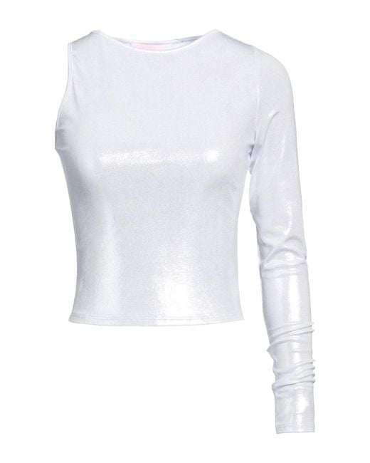 Chiara Ferragni White Top Polyester, Elastane