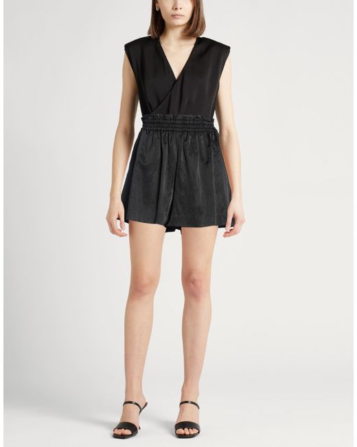 PT Torino Black Shorts & Bermuda Shorts Viscose, Polyamide