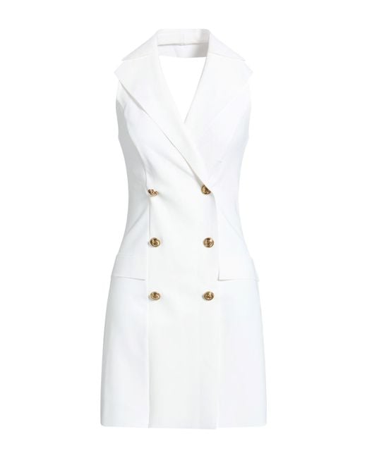La Petite Robe Di Chiara Boni White Mini Dress Polyamide, Elastane