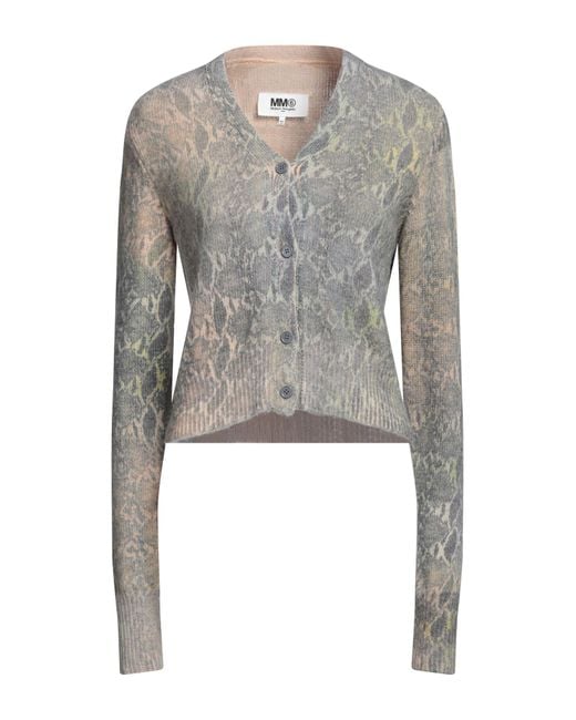 MM6 by Maison Martin Margiela Gray Strickjacke