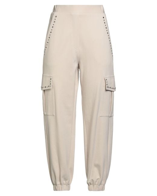 Shirtaporter Natural Pants Viscose, Nylon, Elastane